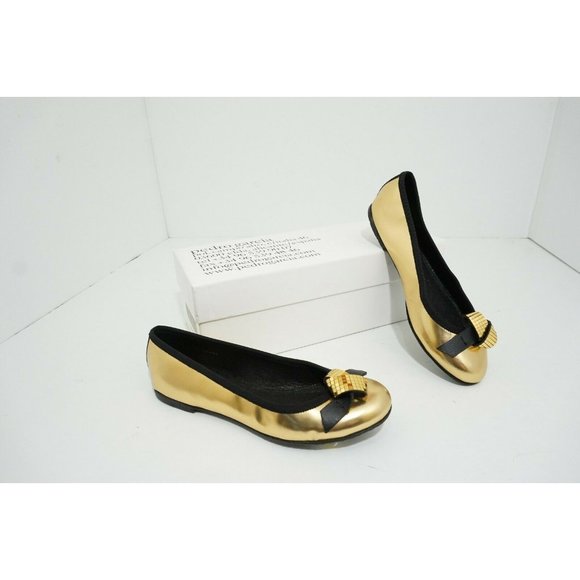 Pedro Garcia Anne Gold Mirror Kid Leather Women's Slip On Flats 36 US 6 M $460 - Picture 11 of 12